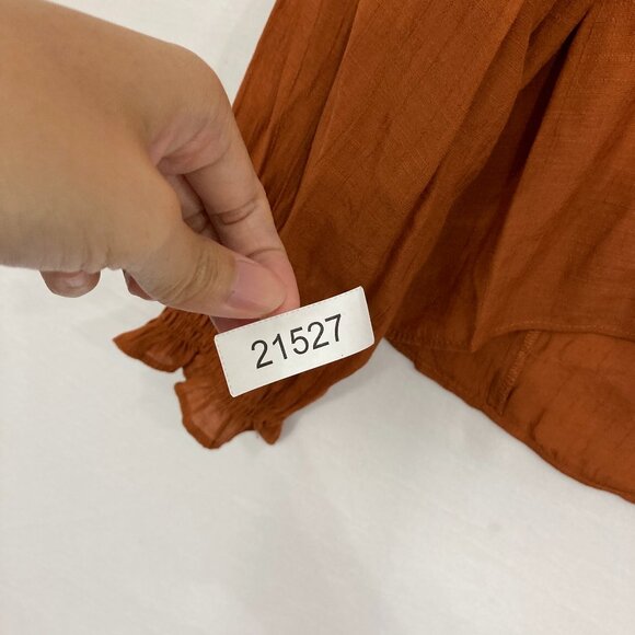 Nanette Lepore Terracotta Pleated Blouse - Picture 10 of 10